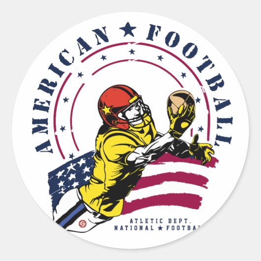 アメリカンフットボール ラウンドシール (正面)