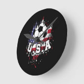 アメリカンフットボール ラウンド壁時計 (傾斜)