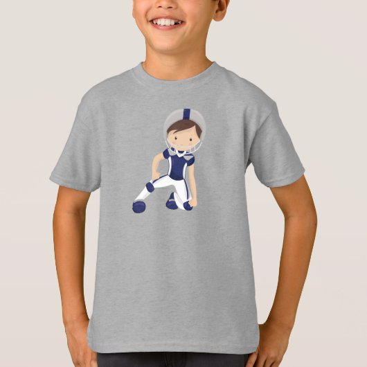 アメリカンフットボール,ラグビー,かわいい男の子,ブラウンヘア Tシャツ (正面)