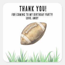 アメリカンフットボール 初めてのダウン 誕生日パーティー スクエアシール