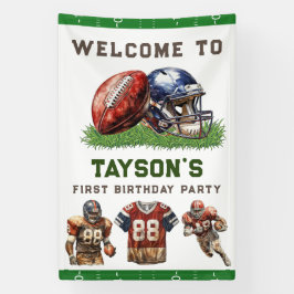 アメリカンフットボール 初めてのダウン 1歳の誕生日 横断幕