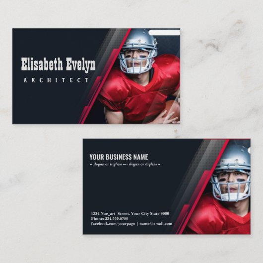 アメリカンフットボール 名刺 (正面/裏面)