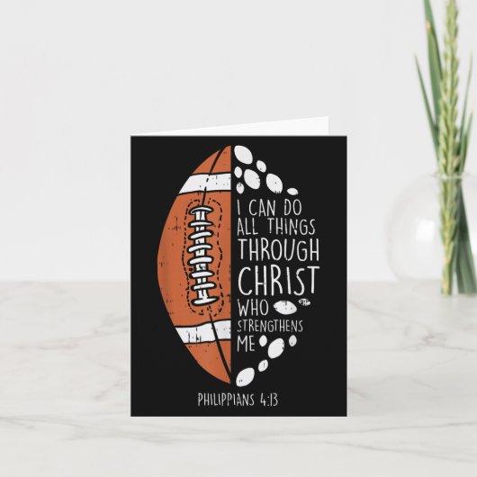 アメリカンフットボール 私にはできること キリスト教聖書 神 イエス カード (正面)