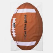 アメリカンフットボール:私はこのゲームが大好き キッチンタオル (縦)