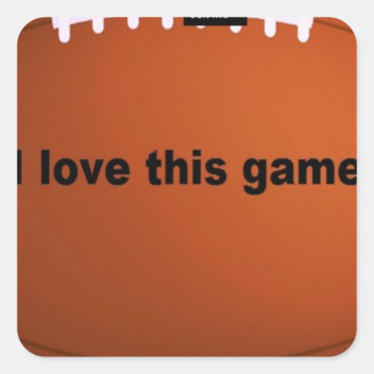 アメリカンフットボール:私はこのゲームが大好き スクエアシール (正面)