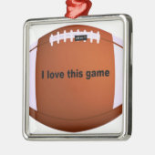 アメリカンフットボール：私はこのゲームが大好き メタルオーナメント (左)