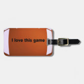 アメリカンフットボール:私はこのゲームが大好き ラゲッジタグ (正面横)