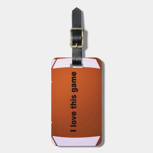 アメリカンフットボール:私はこのゲームが大好き ラゲッジタグ (正面縦)