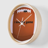 アメリカンフットボール:私はこのゲームが大好き 壁時計 (傾斜)