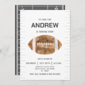 アメリカンフットボール 誕生日パーティーをカスタマイズ 招待状 (正面/裏面)