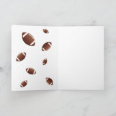 アメリカンフットボール 赤 感謝の気持ち コーチ フォトカード サンキューカード (内部)