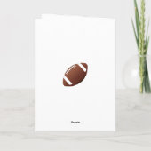 アメリカンフットボール 赤 感謝の気持ち コーチ フォト カード (裏面)