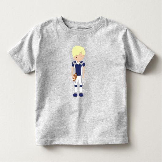 アメリカンフットボール, 金髪, かわいい少年, ラグビー トドラーTシャツ (正面)