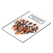 アメリカンフットボール 開学 スパイラル写真 ノートブック (左側)