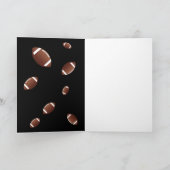 アメリカンフットボール 黒 サンクス コーチ フォト カード (内部)