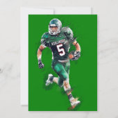 アメリカンフットボール 1歳の誕生日パーティー招待状 招待状 (裏面)