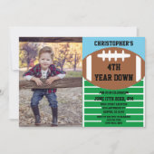 アメリカンフットボール 4年目 4thダウン 誕生日 招待状 (正面)