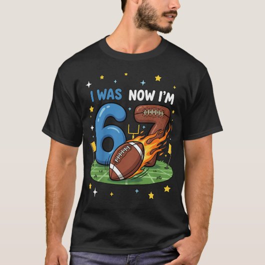 アメリカンフットボール 7歳の誕生日おめでとう Tシャツ (正面)