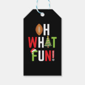 アメリカンフットボールOh何おもしろいホリデークリスマス ギフトタグ (正面)