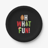 アメリカンフットボールOh何おもしろいホリデークリスマス ペーパープレート (正面)