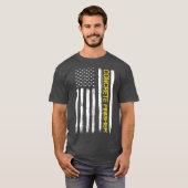 アメリカンフラグコンクリートフィニッシャ建築 Tシャツ (正面フル)