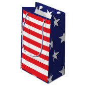 アメリカンフラグテーマ抱き枕赤白と青 スモールペーパーバッグ (裏面アングル)
