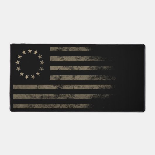 アメリカンフラグデザートセピア軍隊デスクマット デスクマット (正面)