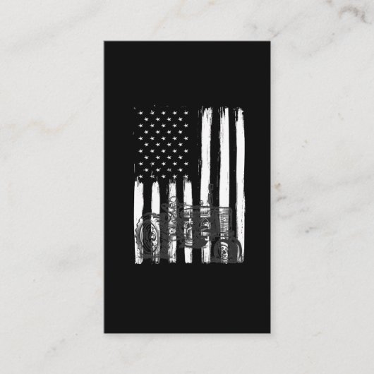 アメリカンフラグファームトラクタ愛国米国農業 名刺 (正面)