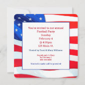 アメリカンフラグ付きサッカーパーティー 招待状 (裏面)