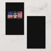 アメリカンフラグ溶接機スカル金属加工USA溶接 名刺 (正面/裏面)