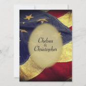 アメリカンフラグ軍隊結婚式招待状 招待状 (裏面)
