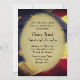 アメリカンフラグ軍隊結婚式招待状 招待状