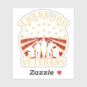 アメリカンフラグ退役軍人デイサンキューユキュ退役軍人 シール (シート)
