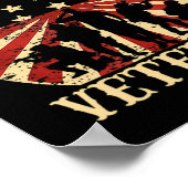 アメリカンフラグ退役軍人デイサンキューユキュ退役軍人 ポスター (角)