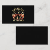 アメリカンフラグ退役軍人デイサンキューユキュ退役軍人 名刺 (正面/裏面)