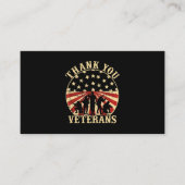 アメリカンフラグ退役軍人デイサンキューユキュ退役軍人 名刺 (正面)