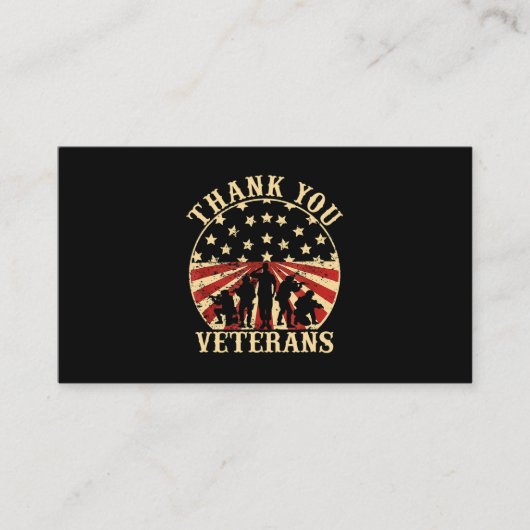 アメリカンフラグ退役軍人デイサンキューユキュ退役軍人 名刺 (正面)