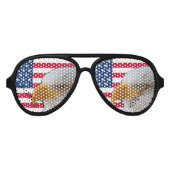 アメリカンフラグ&イーグルパーティーサングラス アビエーターサングラス (正面)