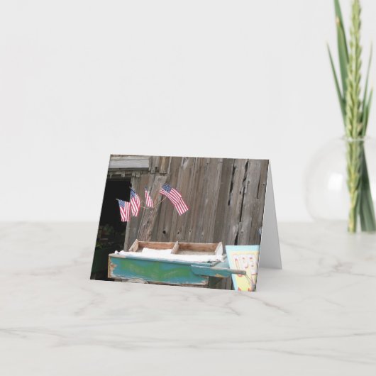 アメリカンフラグ&バーンノートカード カード (正面)