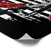 アメリカンフラッグアーチェリーボウ狩りディアースカルクロス ポスター (角)