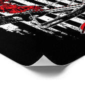 アメリカンフラッグアーチェリーボウ狩り – 鹿スカルクロ ポスター (角)