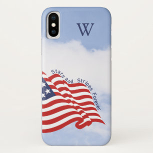 アメリカンフラッグイラストレーションスター&ストライプフォーエバー iPhone X ケース
