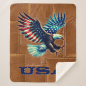 アメリカンフラッグイーグル素朴シェルパブランケット シェルパブランケット (正面)