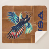 アメリカンフラッグイーグル素朴シェルパブランケット シェルパブランケット (正面(横))