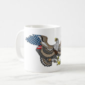 アメリカンフラッグウィングコーヒーマグ付きイーグル コーヒーマグカップ (正面左)