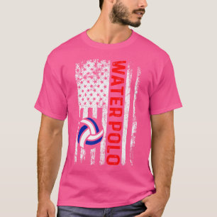 アメリカンフラッグウォーターP付きヴィンテージポロボール Tシャツ