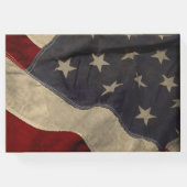 アメリカンフラッグゲパーソナライズされたストブック ゲストブック (裏面)