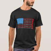 アメリカンフラッグゴルフクラブのボールとスポーツ Tシャツ (正面)