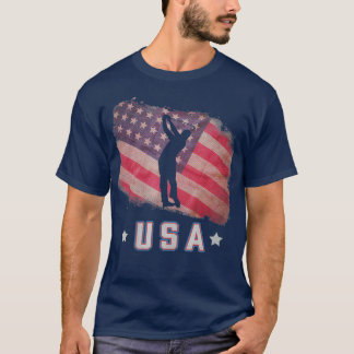 アメリカンフラッグゴルフチームのスターとストライプ Tシャツ