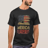 アメリカンフラッグスクエア体アメリカンスクエアボディトゥルク Tシャツ (正面)
